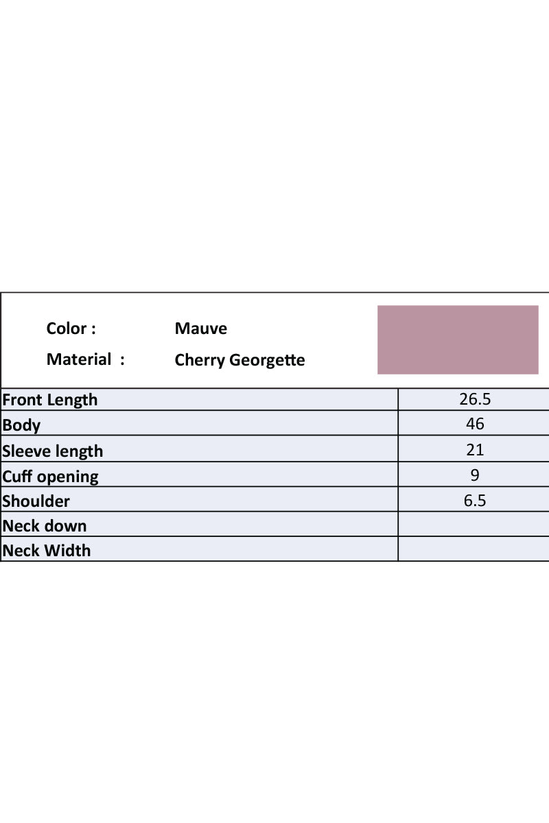 Showstopper Mauve Cherry georgette Shirt Women 1223 000275