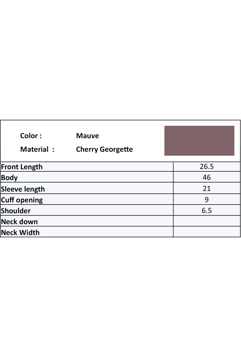 Showstopper Mauve Cherry georgette Shirt Women 1223 000278