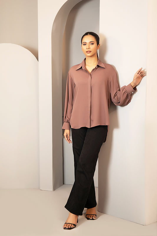 Showstopper Mauve Cherry georgette Shirt Women 1223 000278