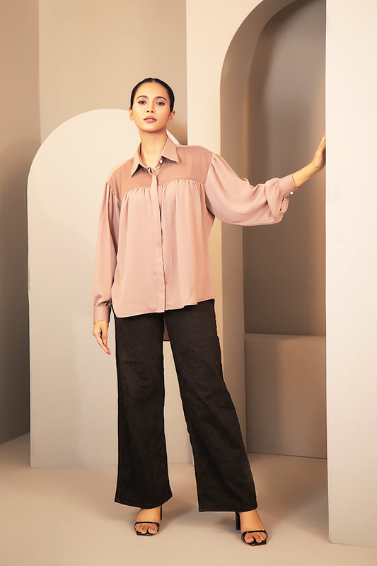 Showstopper Mauve Cherry georgette Shirt Women 1223 000281