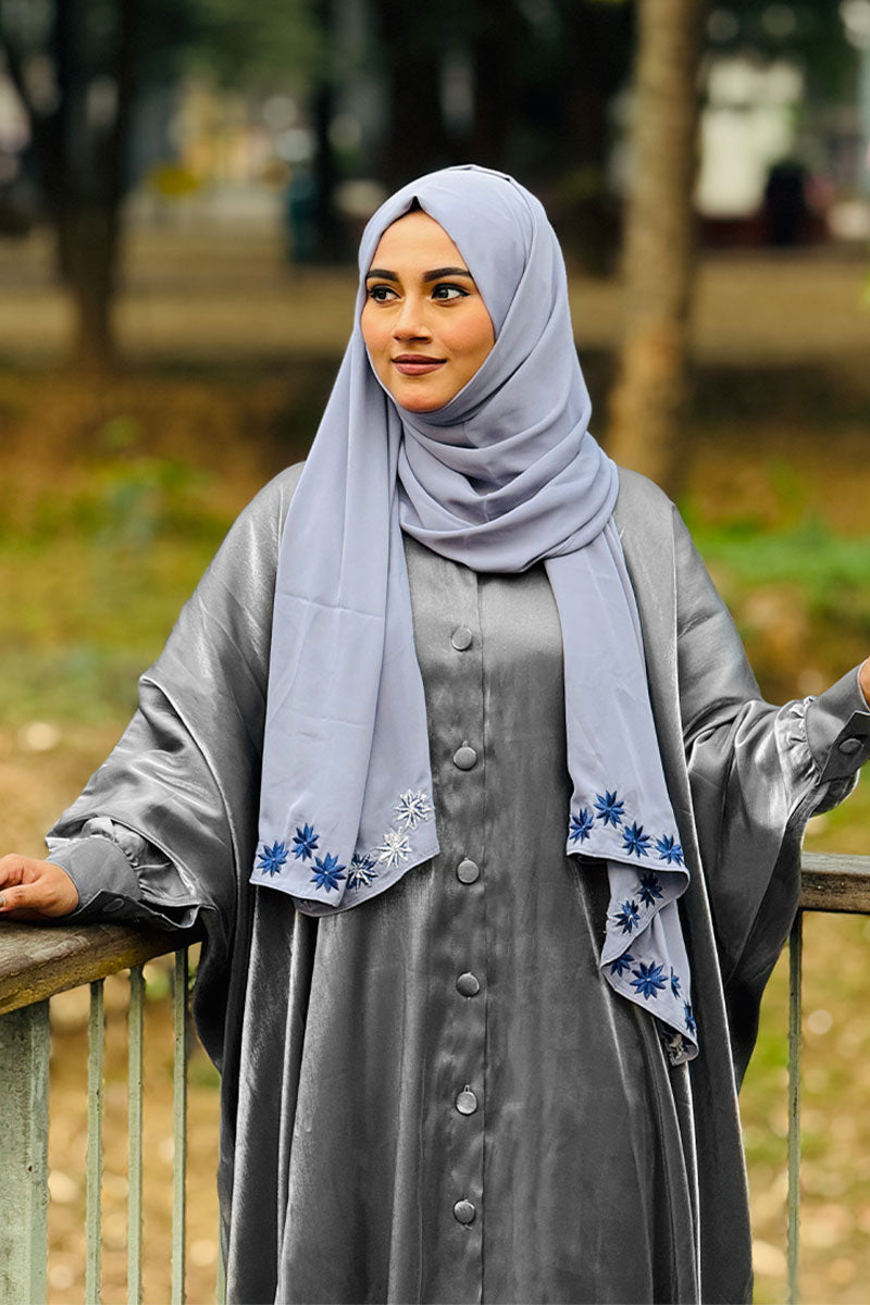 Mandarin Flow Abaya + Hijab (Combo) 1225 000460