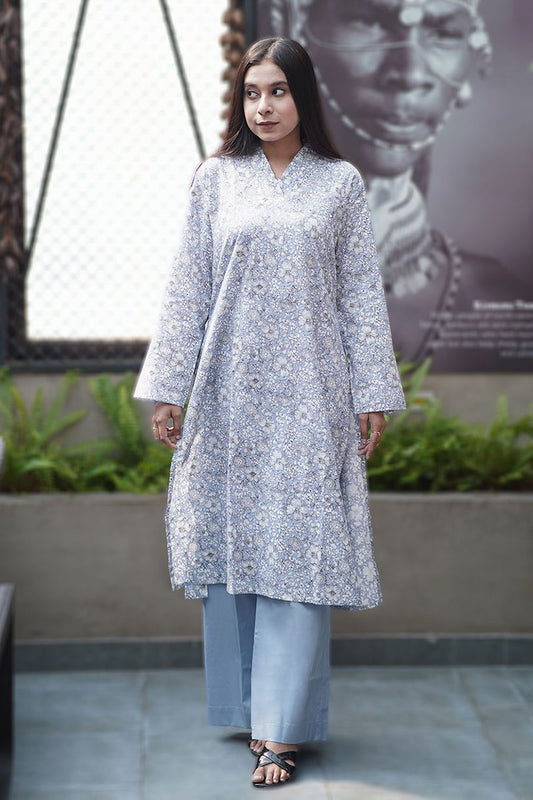 Blue Blossom Kurti Set 0226 000476