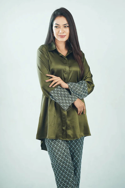 Showstopper Botanic Charm Olive Co-ord Set 0125 000376