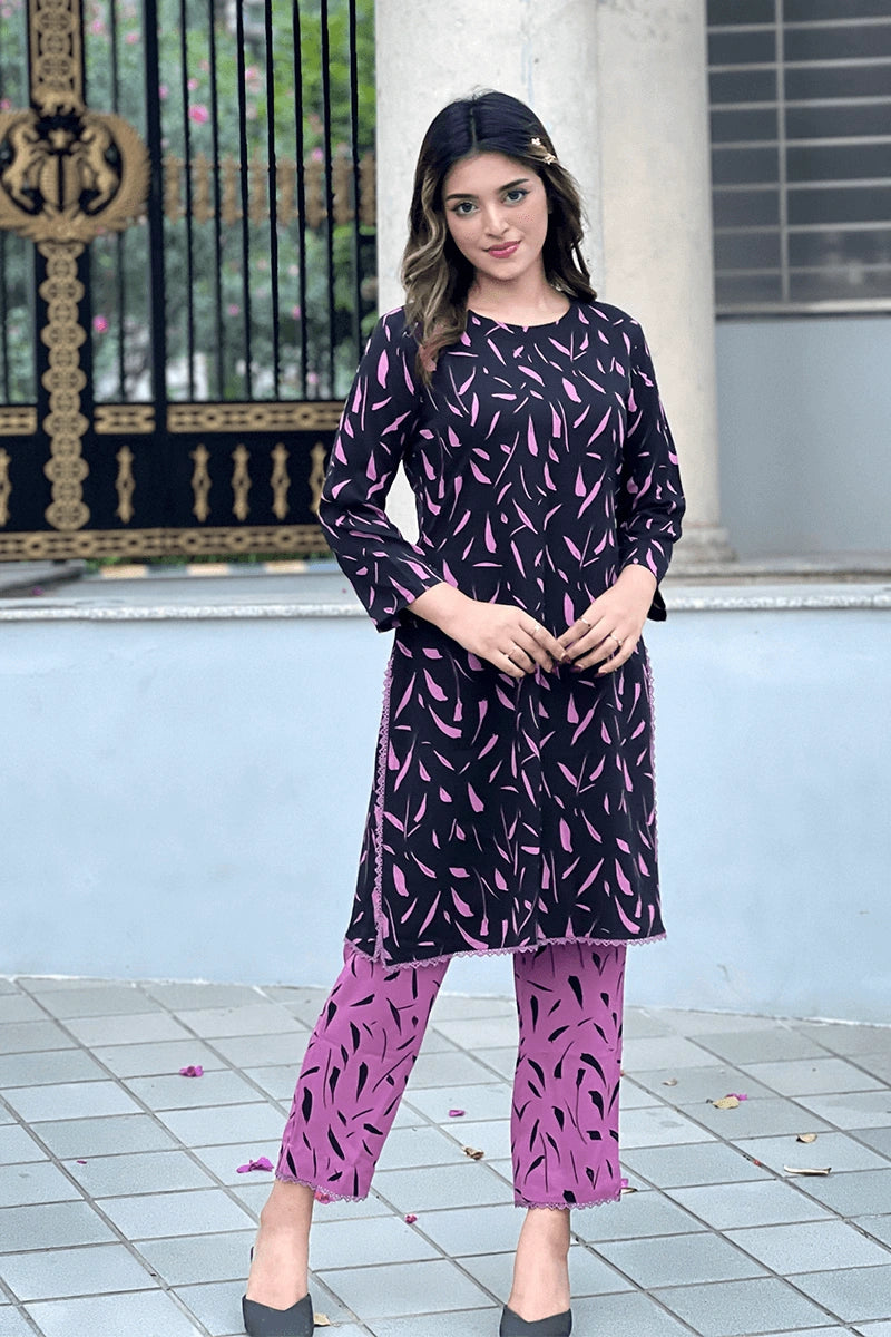 Showstopper Twilight Petal Loose Fitted Co-ord Set 1224 000361