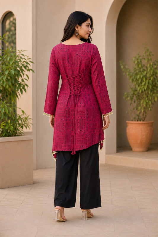 Showstopper Ruby Boho Corset Kurti 0726 000543