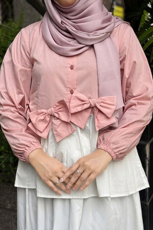 Showstopper Bow Blush Top 0626 000528