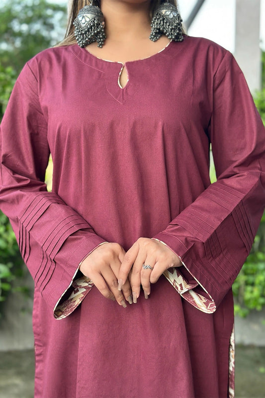 Showstopper Deep Wine Kurti set 0526 000501