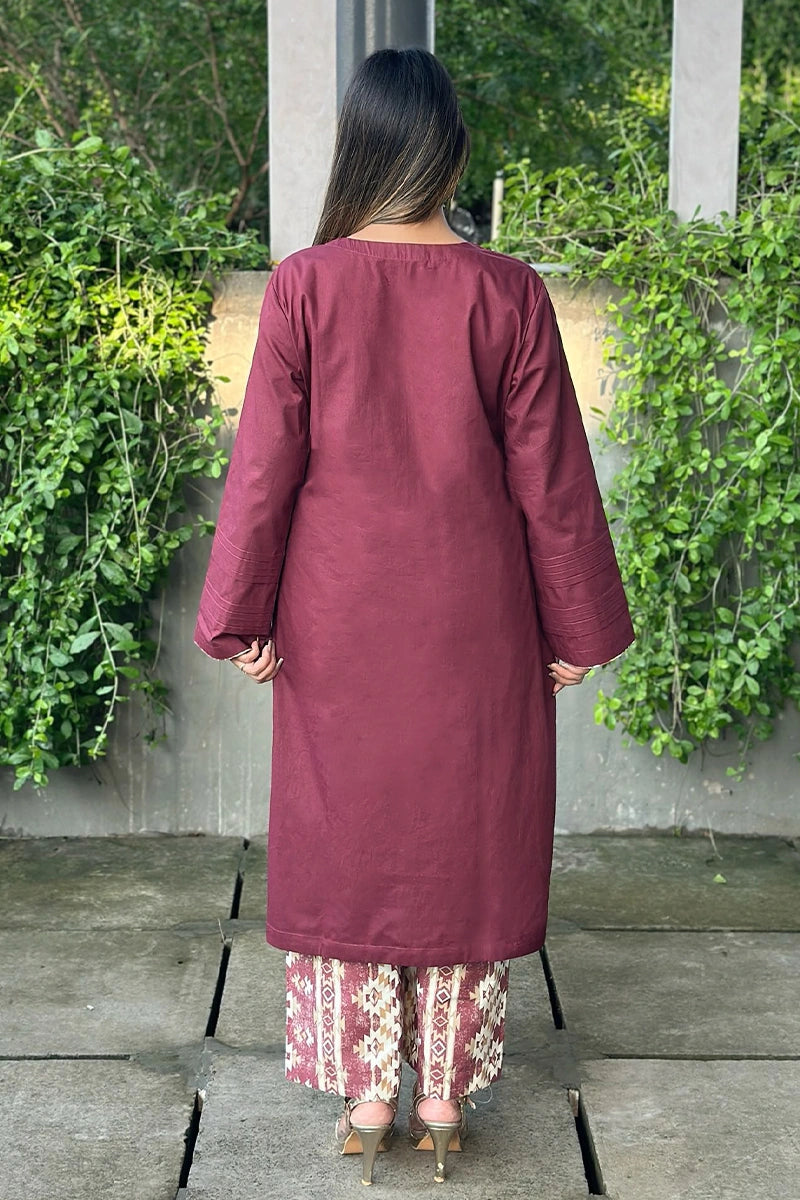Showstopper Deep Wine Kurti set 0526 000501