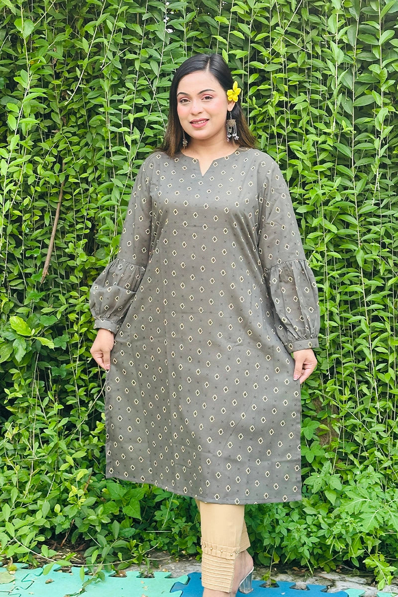 Showstopper Olive Veil kurti 0526 000515