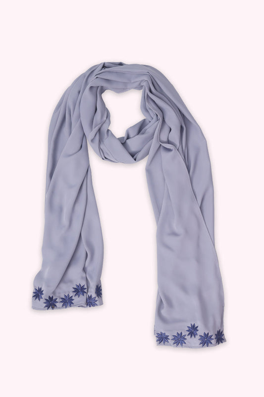 Hiba Grey Cherry Georgette Hijab Women 1122 000052 - showstopperbd.com