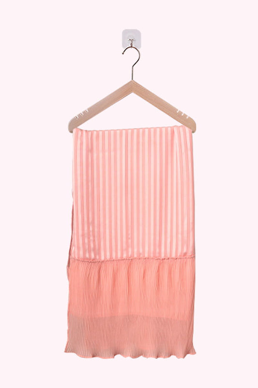 Hiba Peachy Pink Texture Georgette Hijab Women 0223 000158 - showstopperbd.com