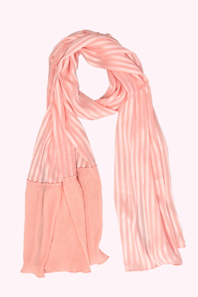 Hiba Peachy Pink Texture Georgette Hijab Women 0223 000158 - showstopperbd.com