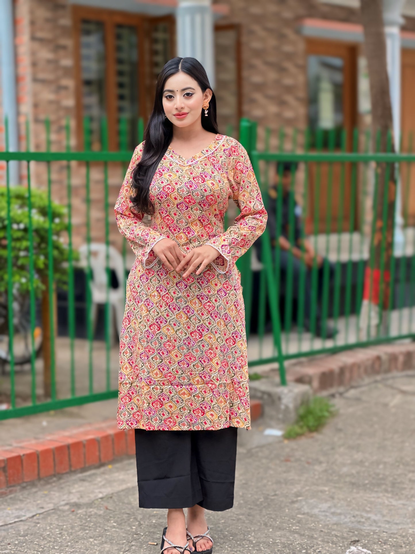 Showstopper Multi-color Cotton Kurti Women 0224 000312