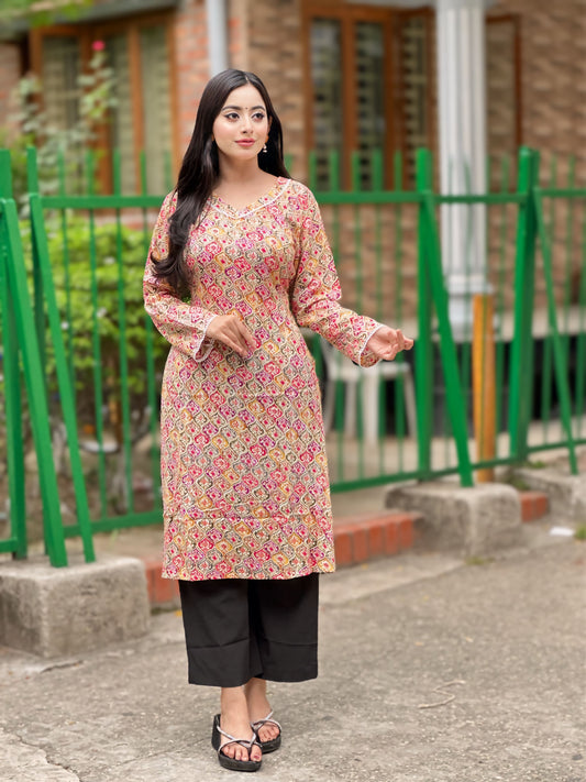 Showstopper Multi-color Cotton Kurti Women 0224 000312