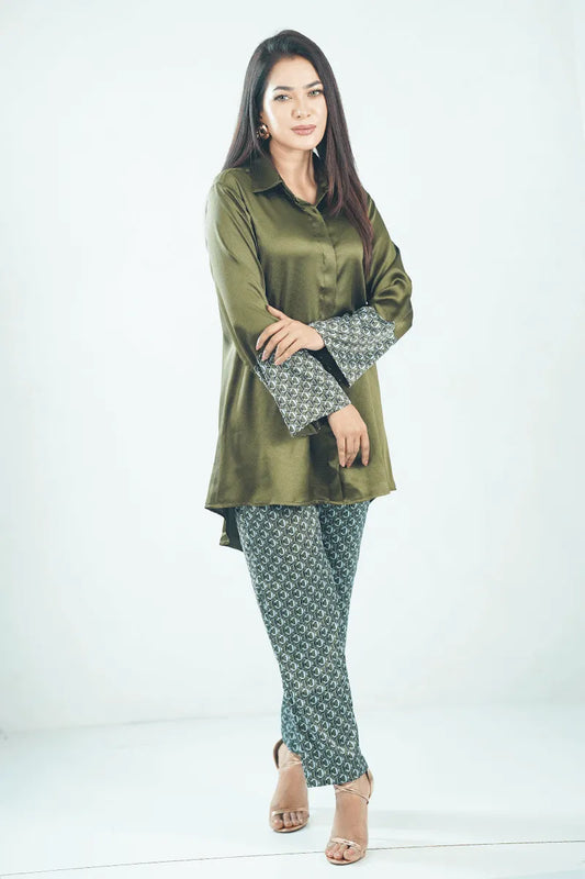 Showstopper Botanic Charm Olive Co-ord Set 0125 000376