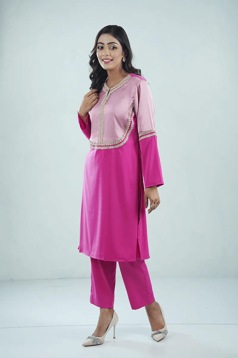 Showstopper Vibrant Rose Luxe Co-ord Set 0125 000373