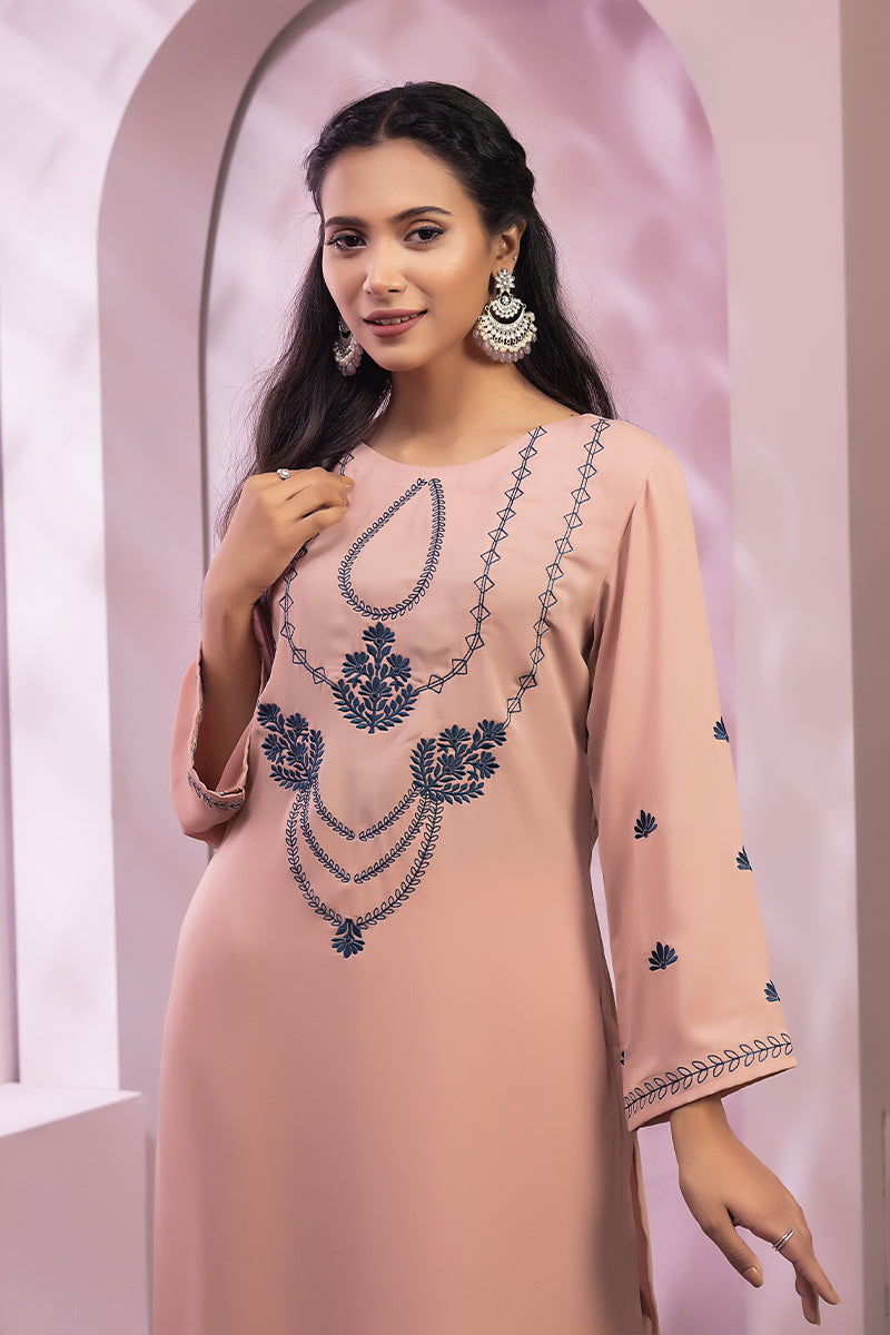 Showstopper Baby Pink Cherry Georgette Kurti Women 0223 000127 - showstopperbd.com