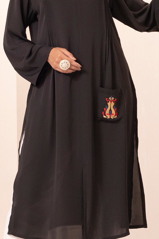 Showstopper Black Cherry Georgette Kurti Women 1223 000295 - showstopperbd.com