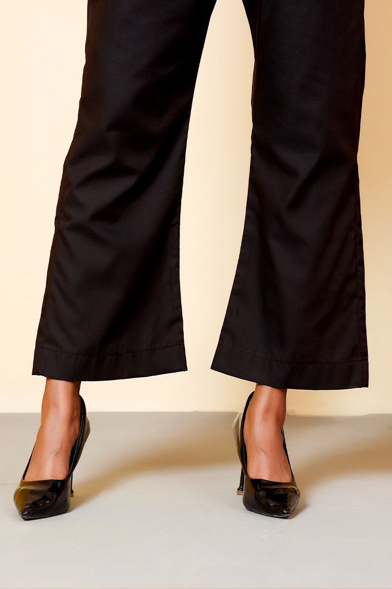 Showstopper Black Cotton Bell Bottom Pant Women 0523 000201 - showstopperbd.com