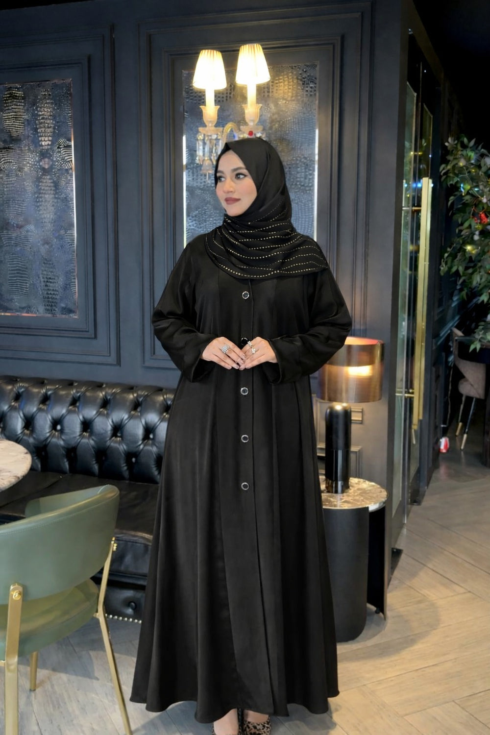 Phantom Black Modest Abaya + Hijab (Combo) 0226 000466