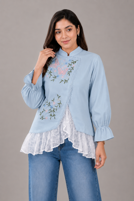 Showstopper Powder Blue Top 0626 000535