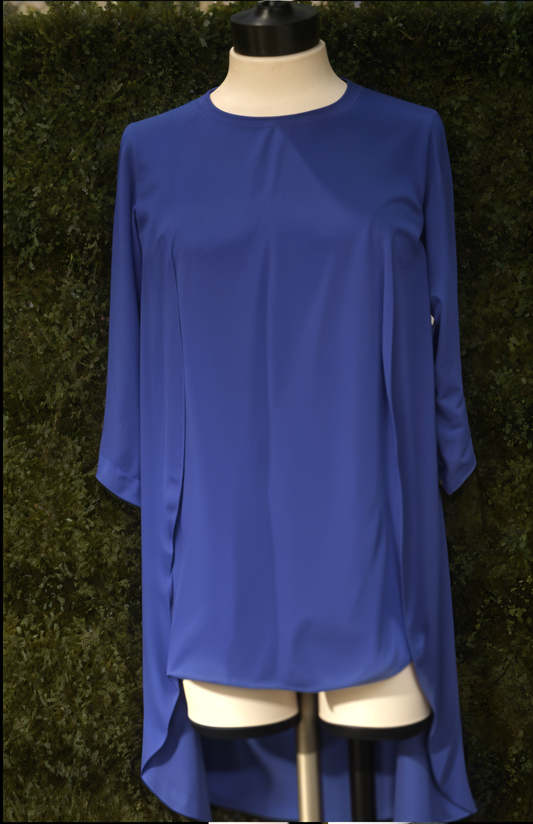 Showstopper Royal blue Cherry Georgette Straight top Women 0724 000332