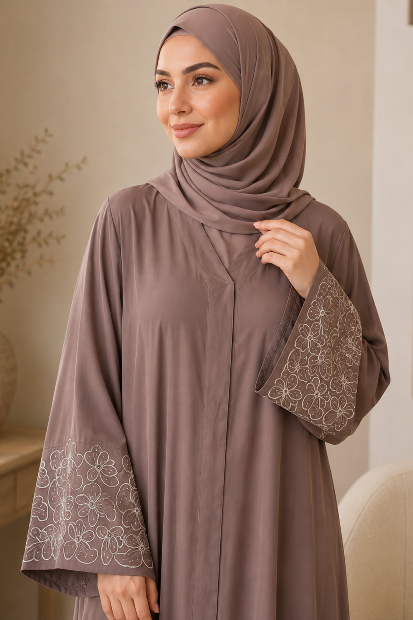 Hiba Desert Bloom Abaya 0726 000558