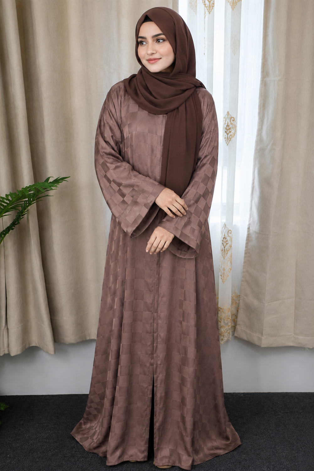 Hiba Tonal Block Abaya 0726 000555