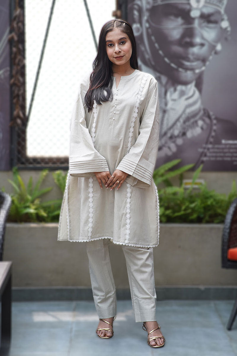 Serene Sand Kurti Set  0226 000478