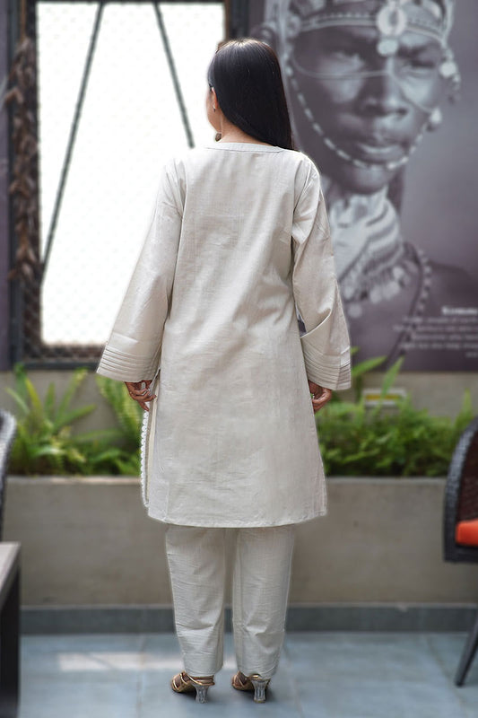 Serene Sand Kurti Set  0226 000478