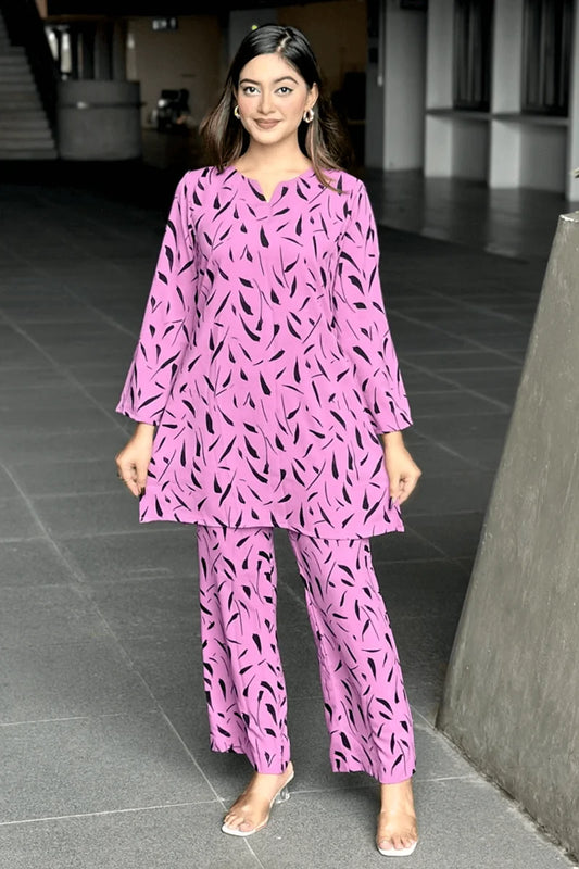 Showstopper Pink Glyph Loose Fitted Co-ord Set 0525 000387
