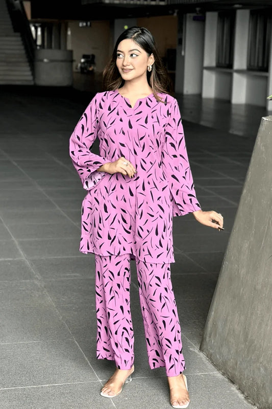 Showstopper Pink Glyph Loose Fitted Co-ord Set 0525 000387