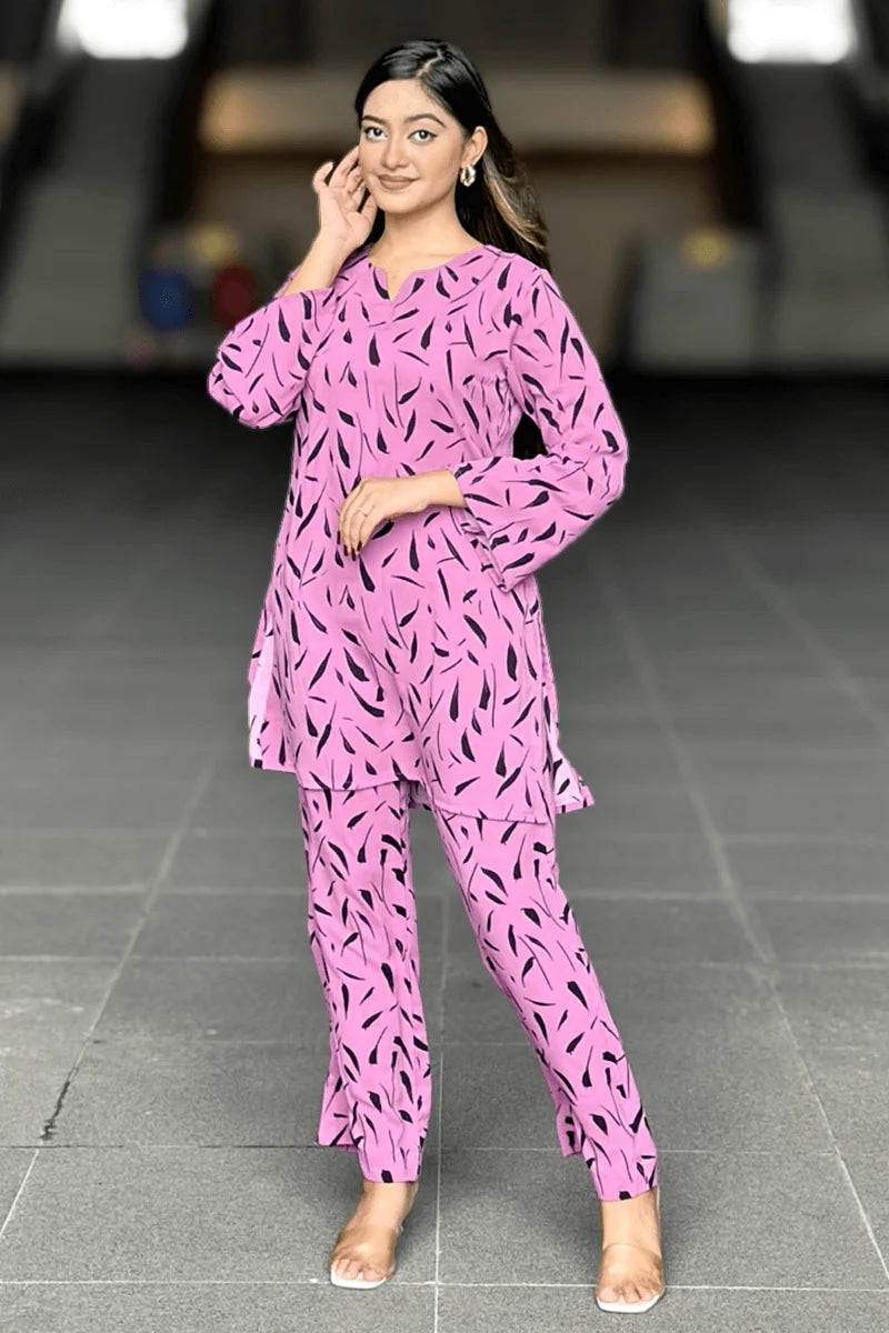 Showstopper Pink Glyph Loose Fitted Co-ord Set 0525 000387
