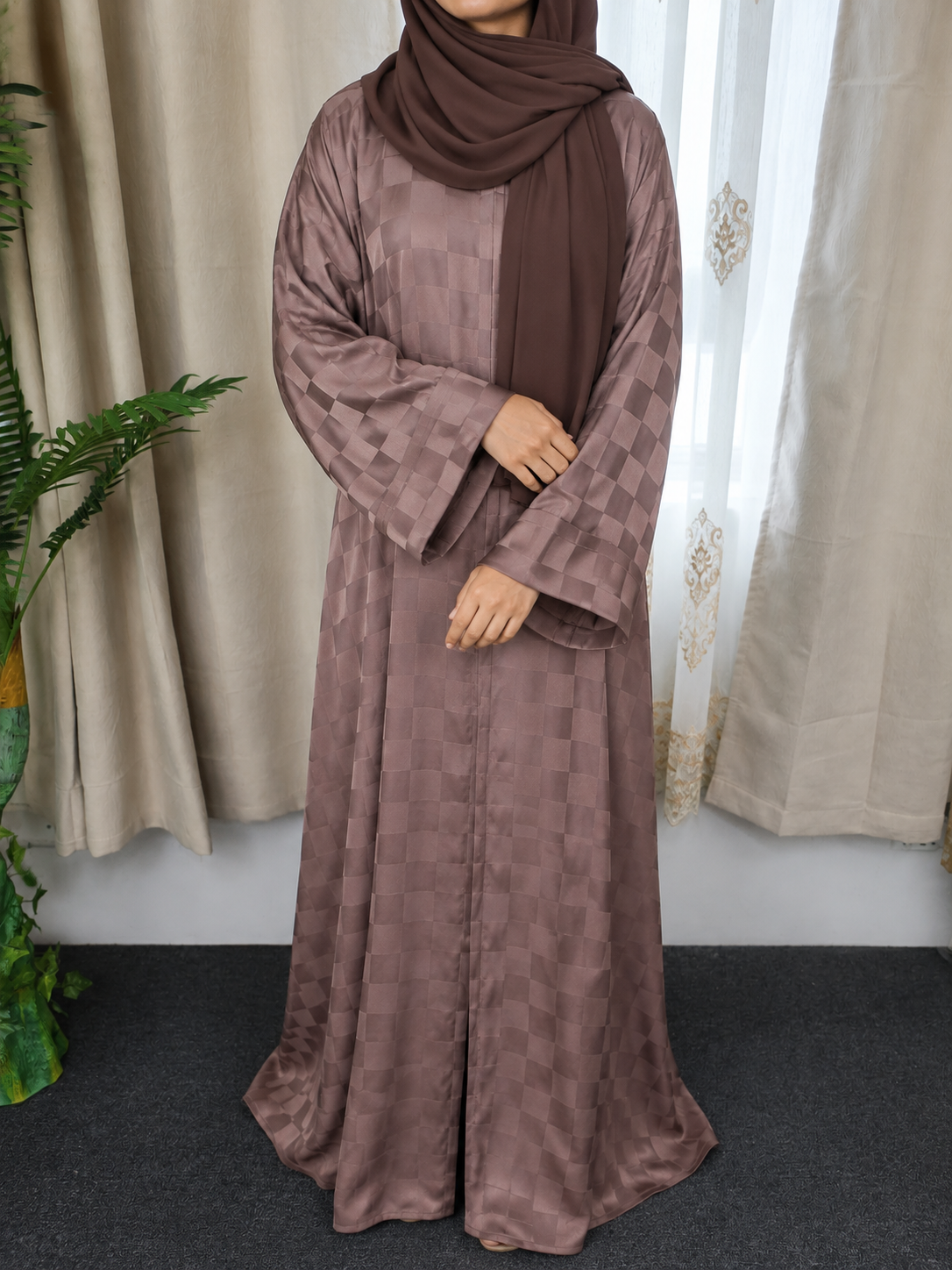 Hiba Tonal Block Abaya 0726 000555