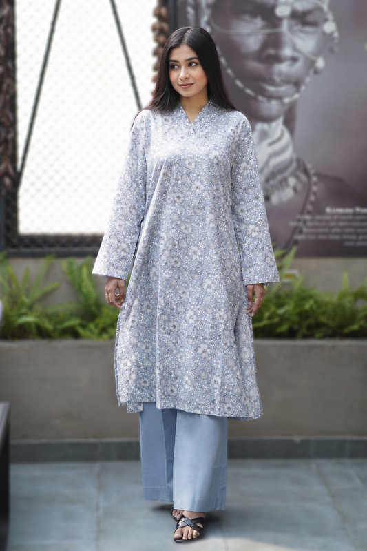 Blue Blossom Kurti Set 0226 000476