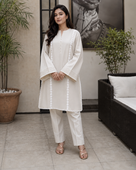 Serene Sand Kurti Set  0226 000478