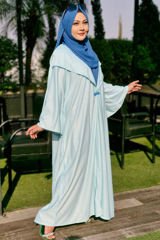 Hiba Cyan color Jacquard Fabric Shrug Women 0823 000227