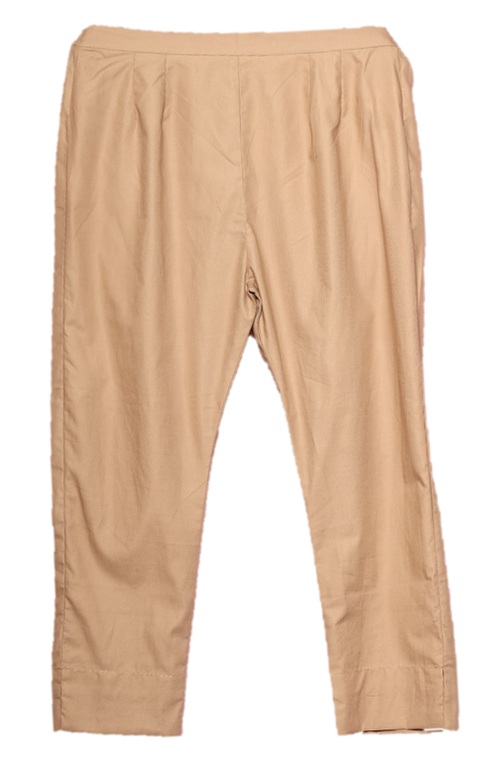 Showstopper Beige Spandex Cotton Fabric Straight Pant Women 0523 000197 - showstopperbd.com