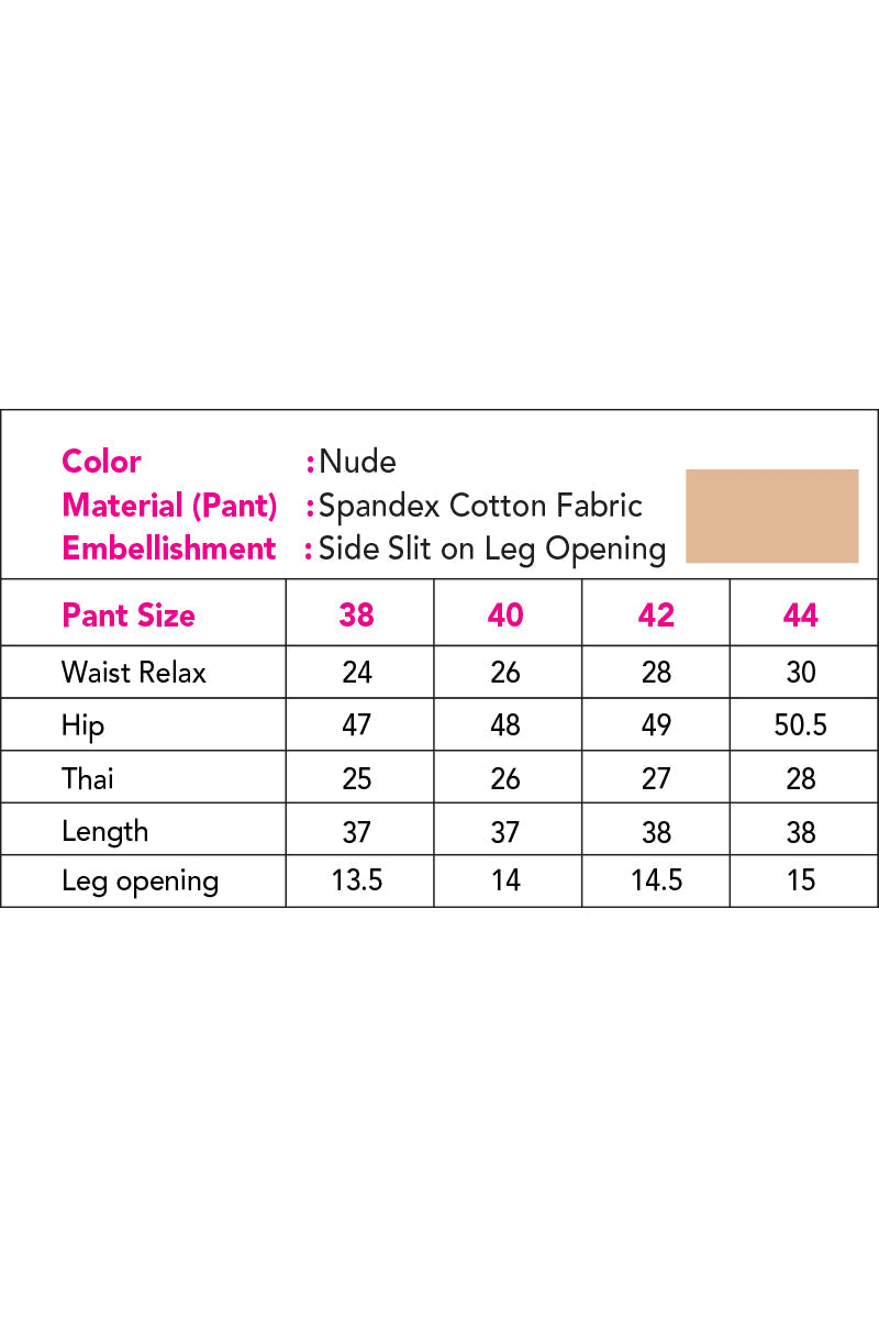 Showstopper Beige Spandex Cotton Fabric Straight Pant Women 0523 000197 - showstopperbd.com