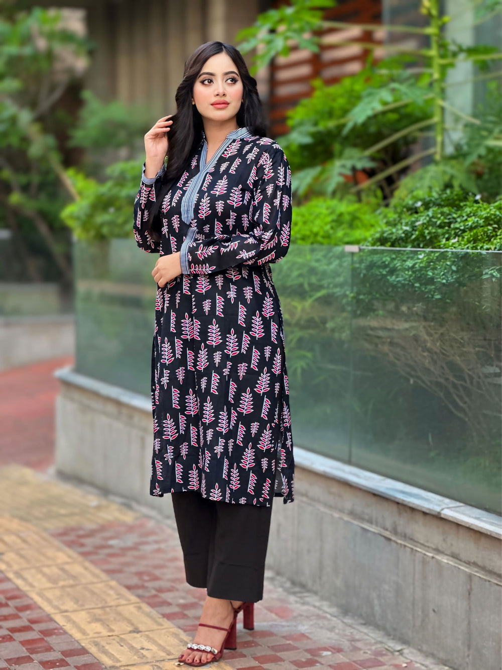 Showstopper Black Cotton Kurti Women 0224 000317 - showstopperbd.com