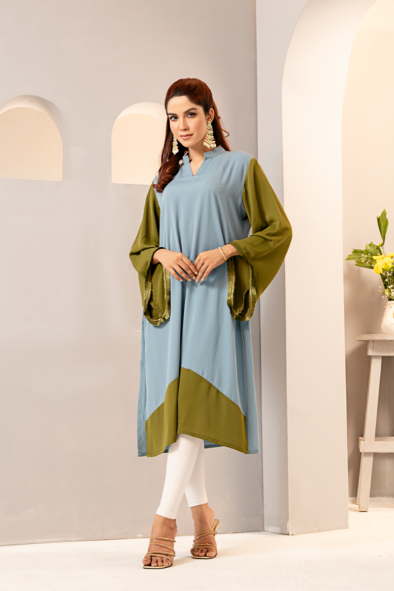 Showstopper Cay Cherry Georgette Kurti Women 1223 000292 - showstopperbd.com