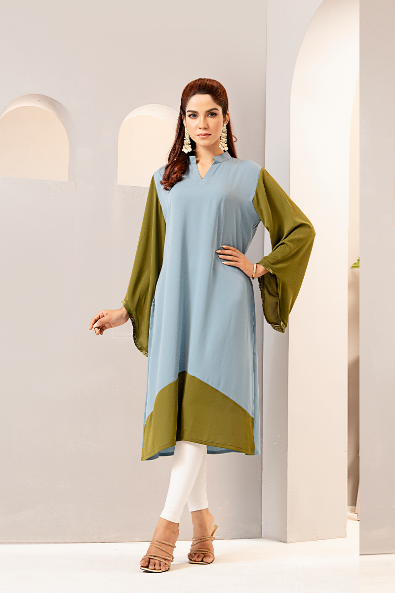 Showstopper Cay Cherry Georgette Kurti Women 1223 000292 - showstopperbd.com
