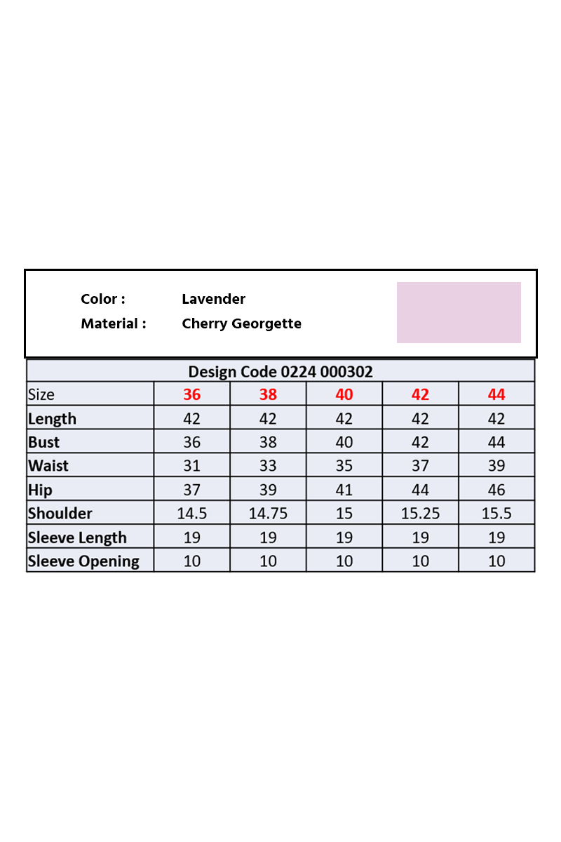 Showstopper Lavender Cherry Georgette Kurti Women 0224 000302 - showstopperbd.com
