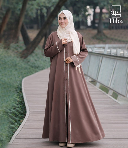 Coffee Silk Abaya - 0226000463