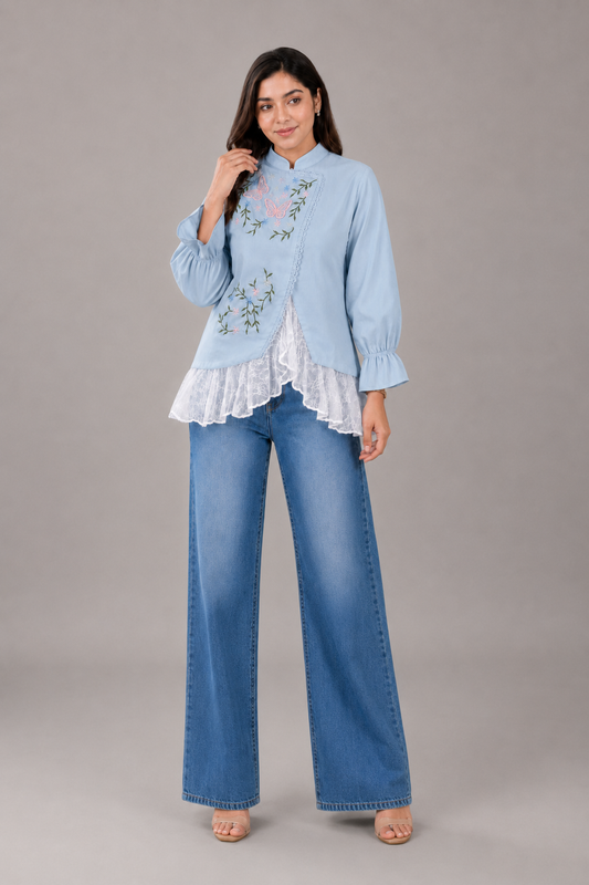 Showstopper Powder Blue Top 0626 000535