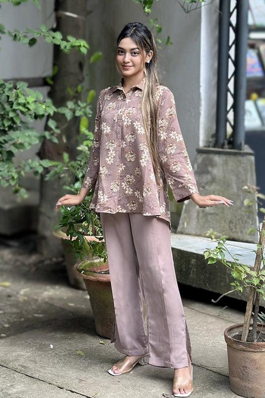 Showstopper Chestnut Garden Kurta Set 0825 000419