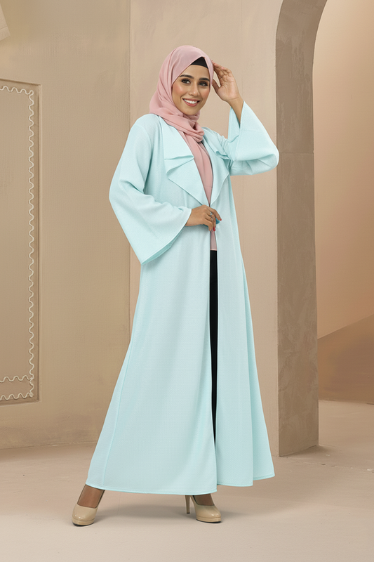 Hiba Cyan color Jacquard Fabric Shrug Women 0823 000227