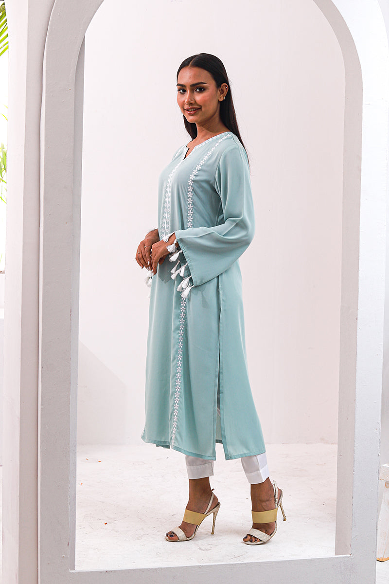 Showstopper Paste Cherry Georgette Kurti Women 1222 000097