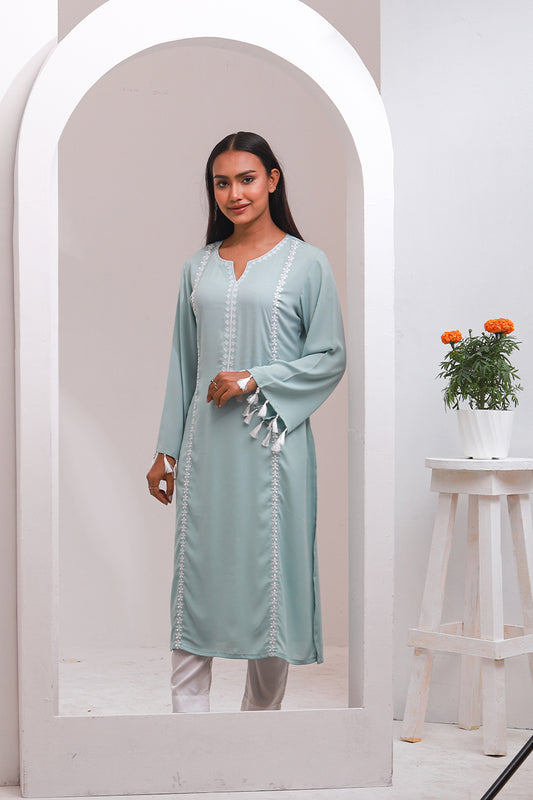Showstopper Paste Cherry Georgette Kurti Women 1222 000097