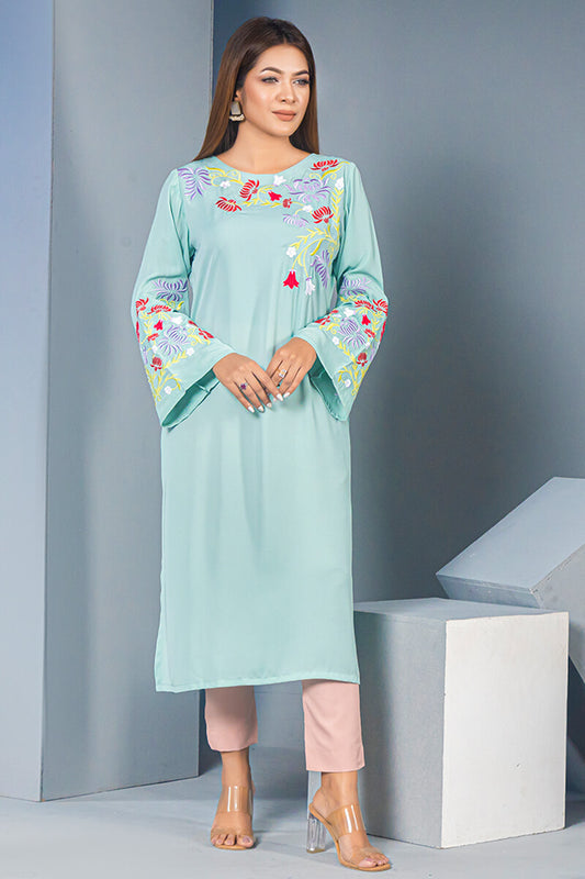 Showstopper Paste Cherry Georgette Kurti Women M14